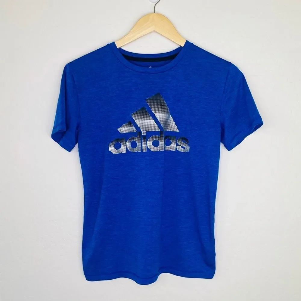 Adidas boys blue tee shirt size medium